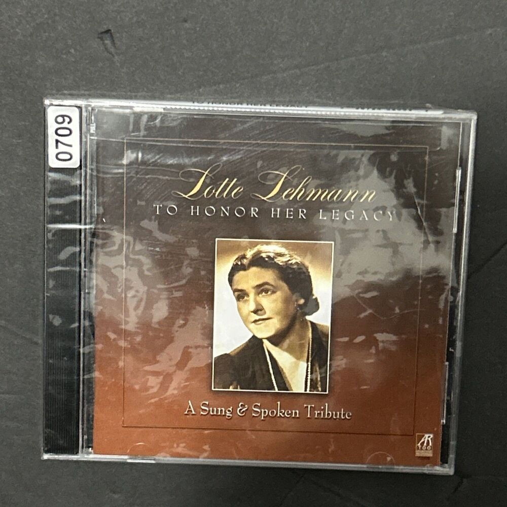 Lotte Lehmann: To Honor Her Legacy, A Sung  Spoken Tribute - NEW-709